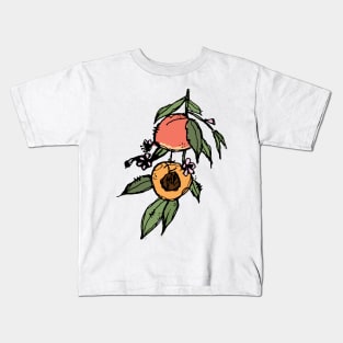 Peach branch sketch Kids T-Shirt